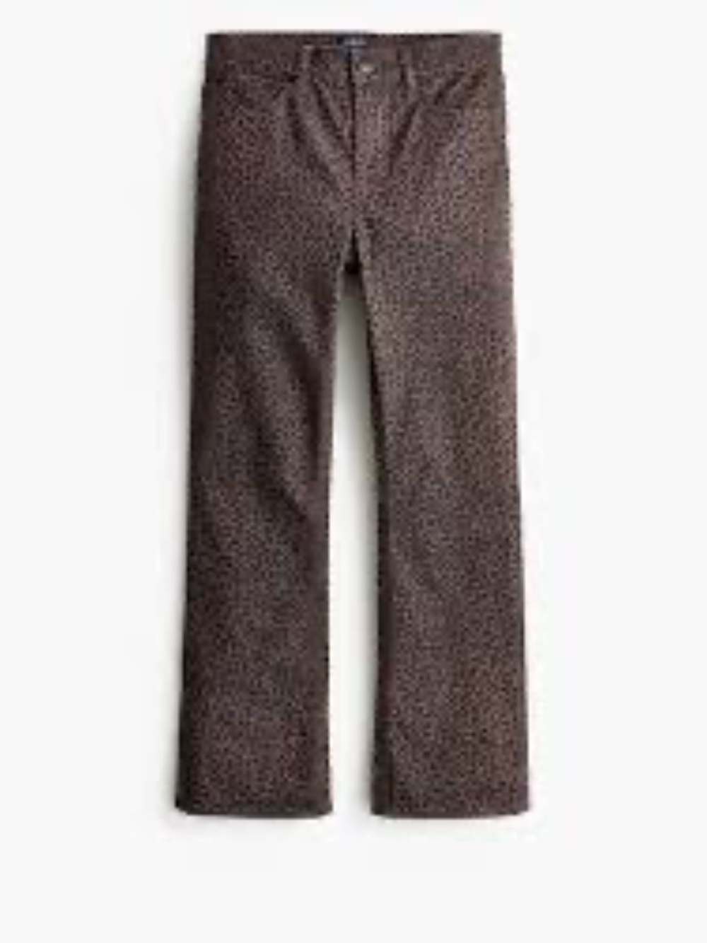J. Crew Factory Leopard Print Flare Pants - Brown and Black